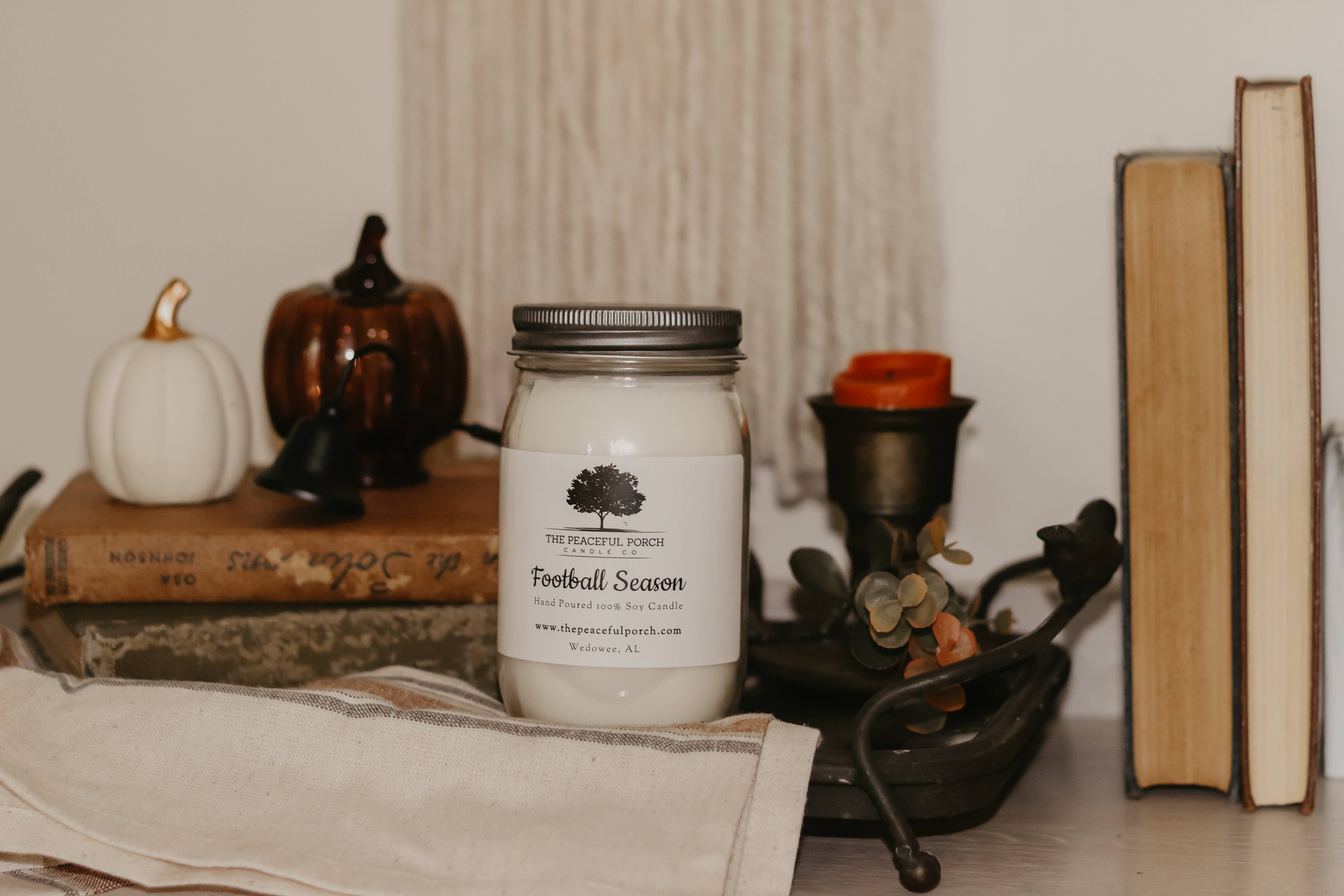 Wholesale Football Season Soy Candle for your store Faire