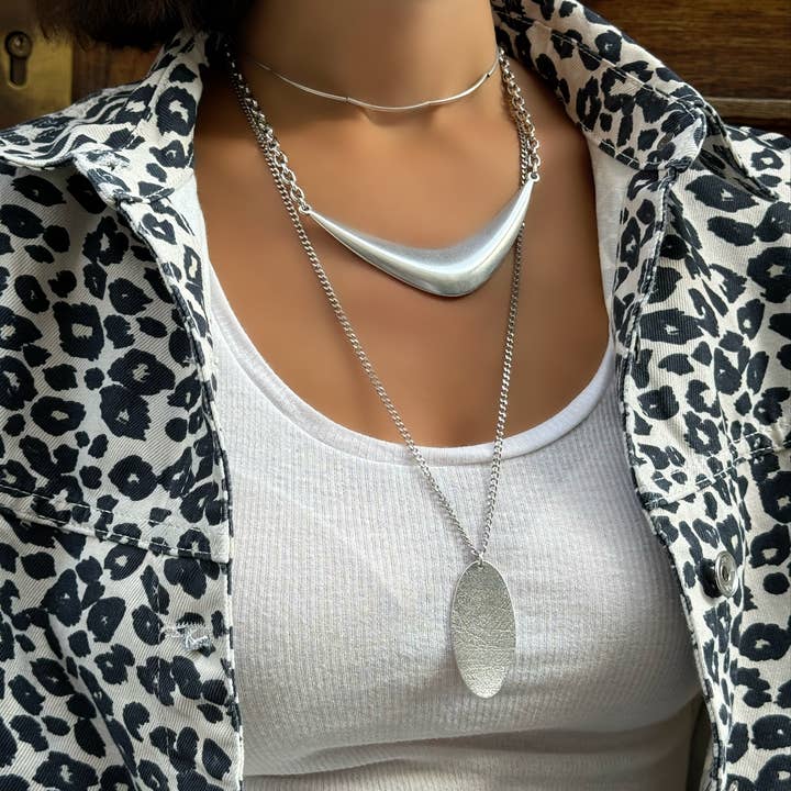 Christina Christi - Wholesale Pendant/Charm Necklace - Boho Necklaces, Silver Layering Necklaces, Silver Necklace, 9