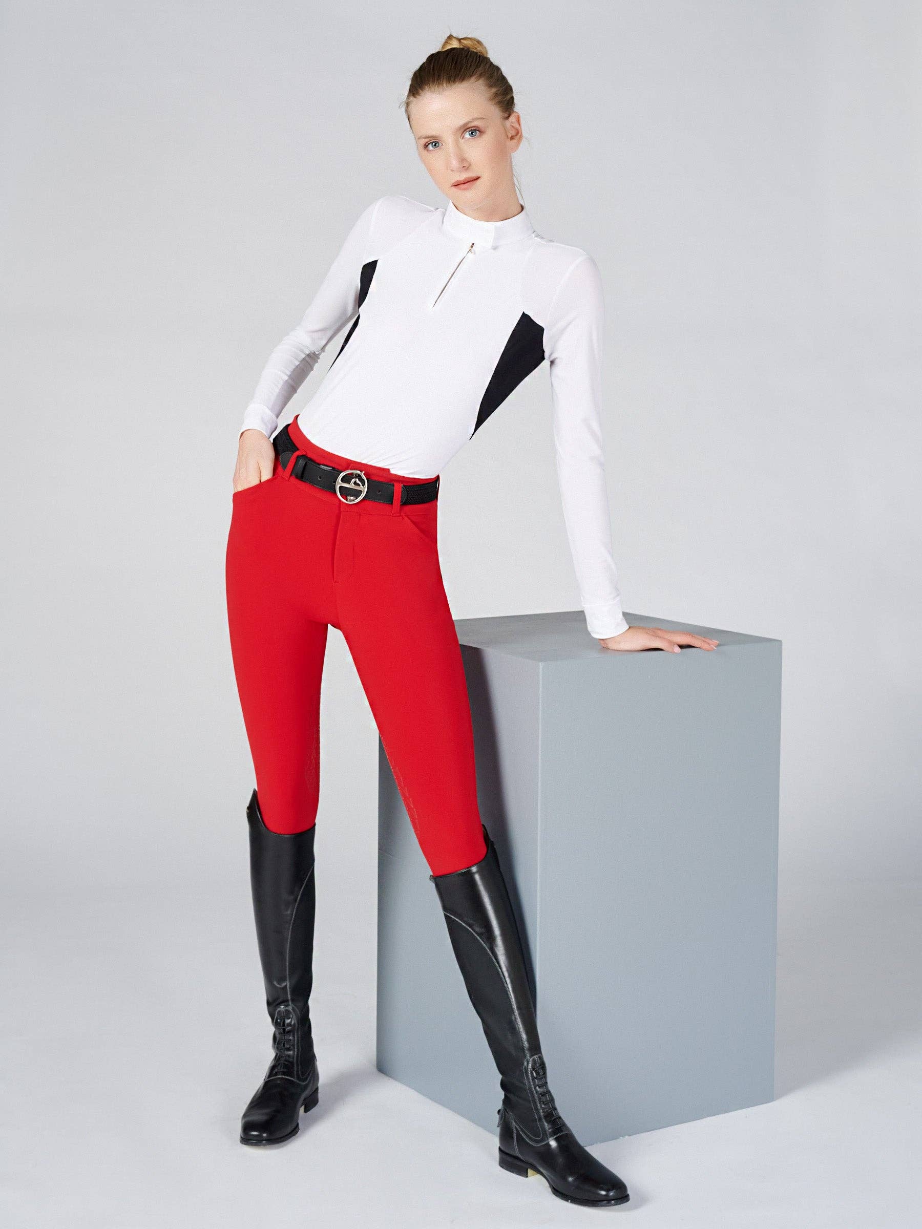 SHOW U EQ – wholesale Byxor - Dam – Molveno V Grip ridbyxor med hög midja2