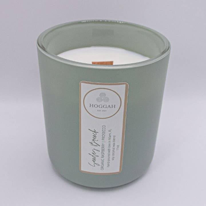 Raspberry + Prosecco coconut wax candle for wholesale by HOGGAH candles