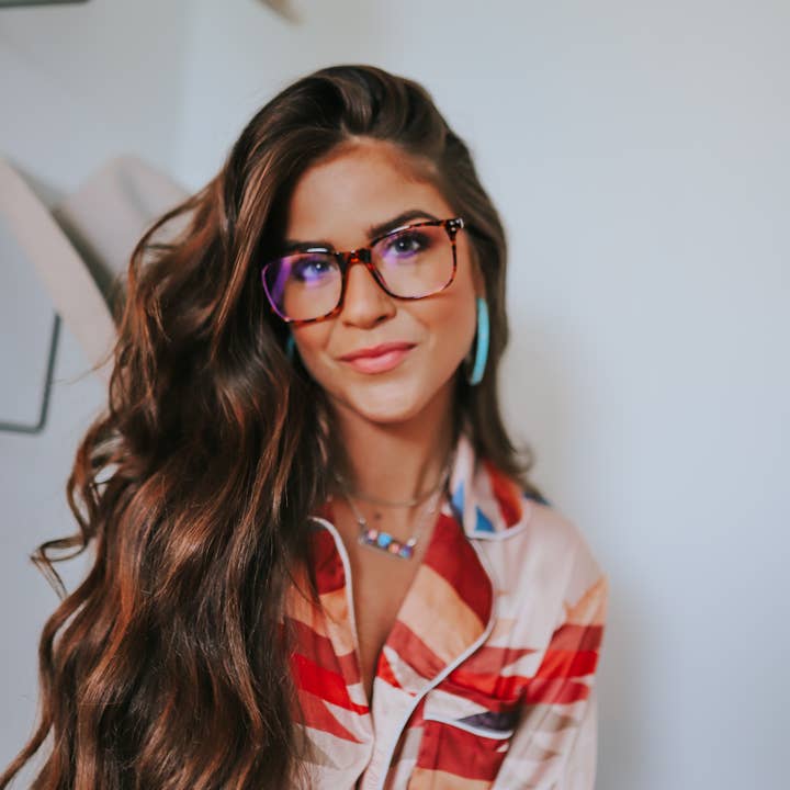 The Front Porch Label – wholesale Glasögon - Dam – Sköldpadda Brunt Blått Ljus Blockerande Glasögon0