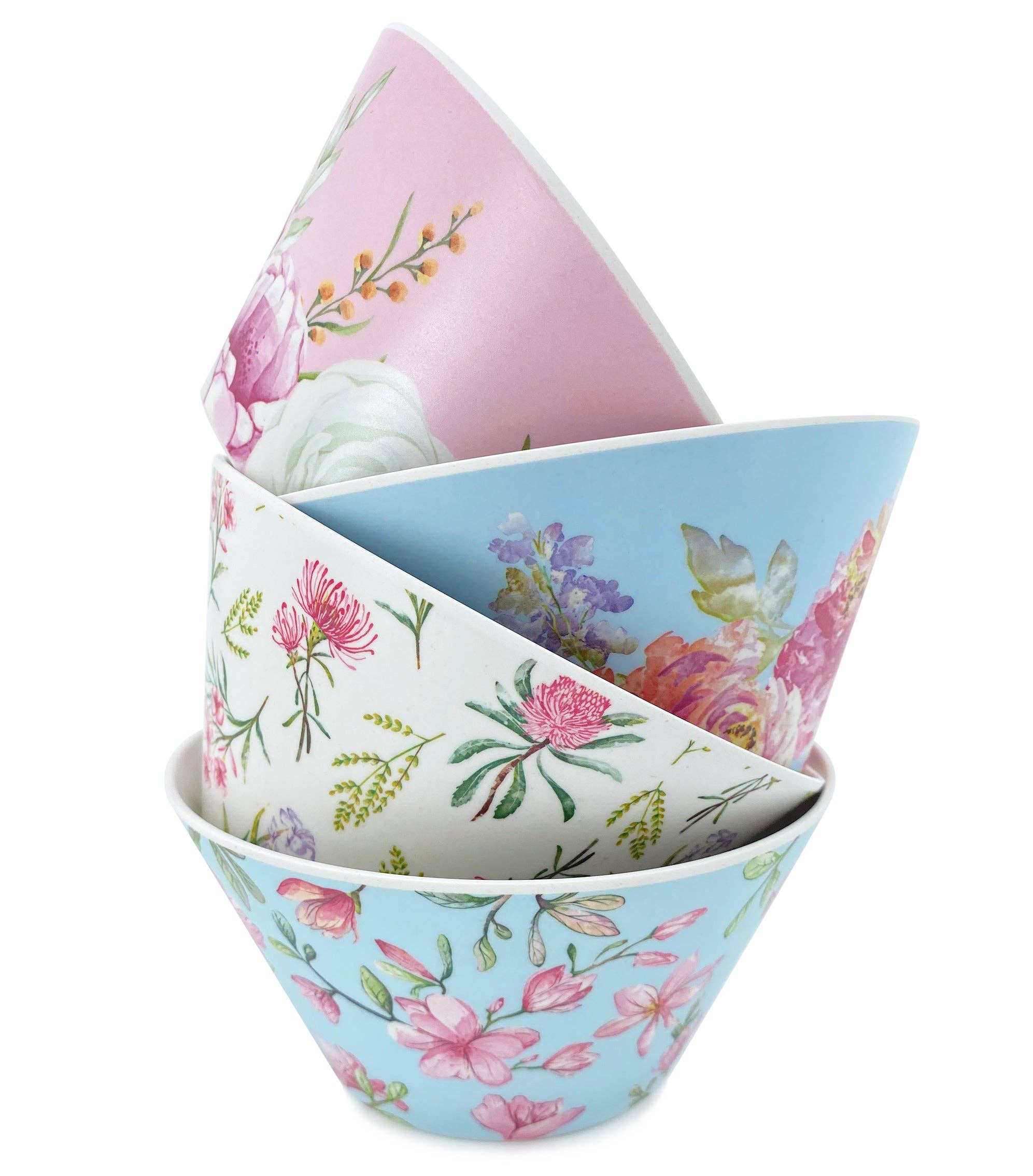 Magnolia Lounge - Wholesale Bowl - Floral Eco Bamboo Bowl (Set of 4)