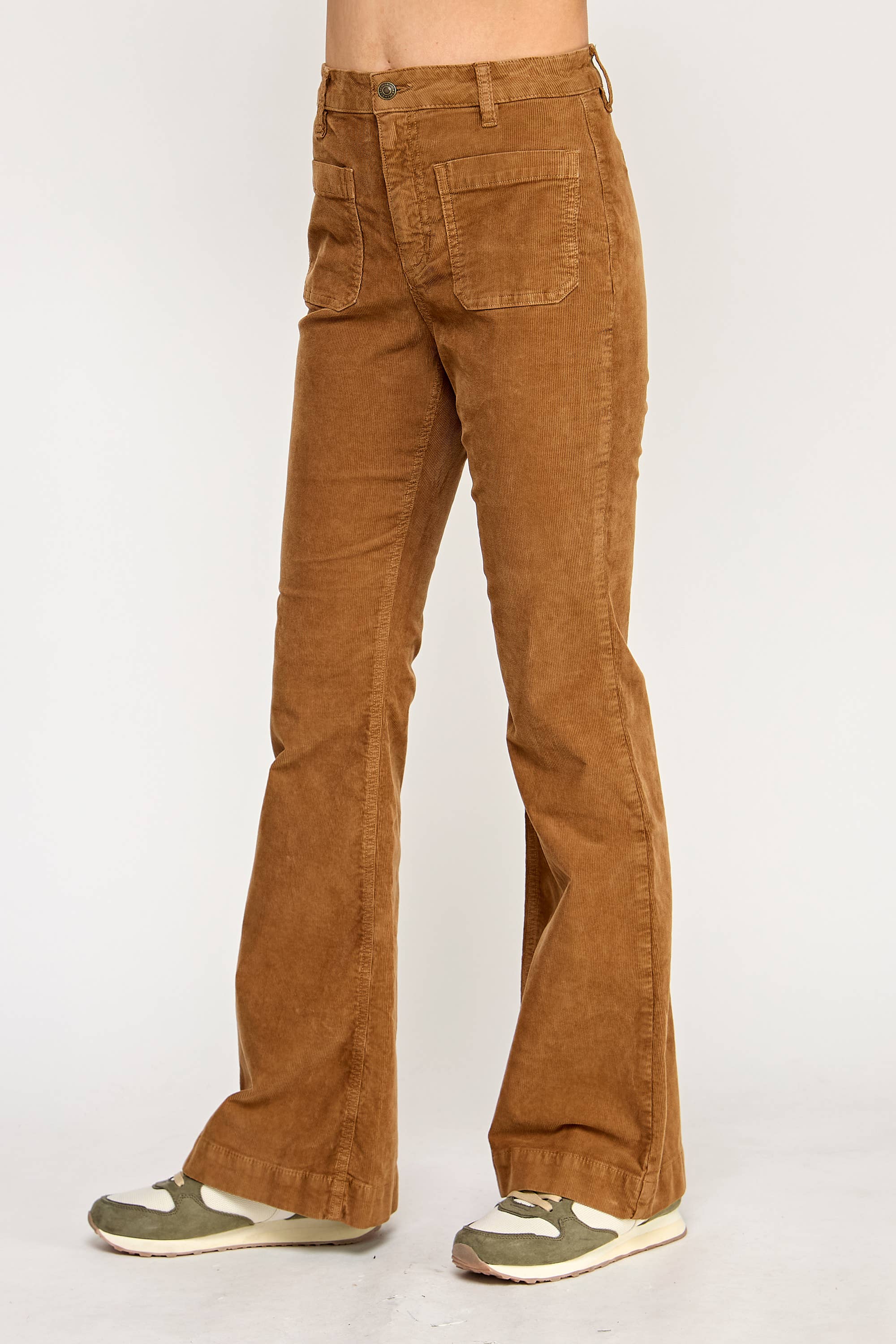 HIGH RISE FLARE JEANS IN CAMEL (P-SP-P105CM) for wholesale on Faire3