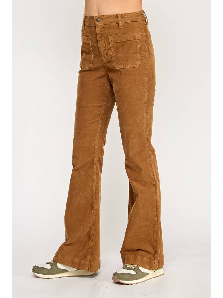 Marron chameau JEAN ÉVASÉ TAILLE HAUTE EN CAMEL (P-SP-P105CM) en vente sur Faire3