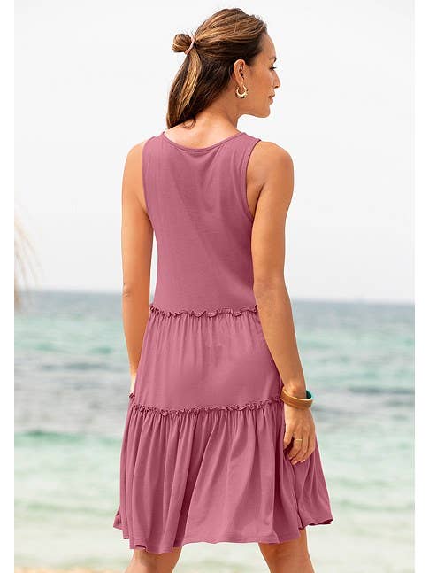 Lascana - Wholesale Dress - Women's - LASCANA Women's Flowy Tiered Dress