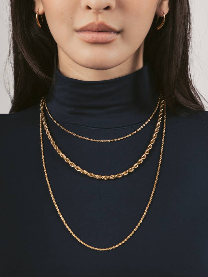 Ellie ketting met drie dubbele ketting voor wholesale door Eye Candy Los Angeles