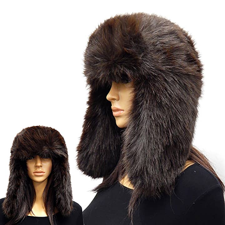 Sensibling Corp. - Wholesale Trapper/Bomber Hat - Women's - Fluffy Faux Fur Winter Ear Flap Trapper Hat16