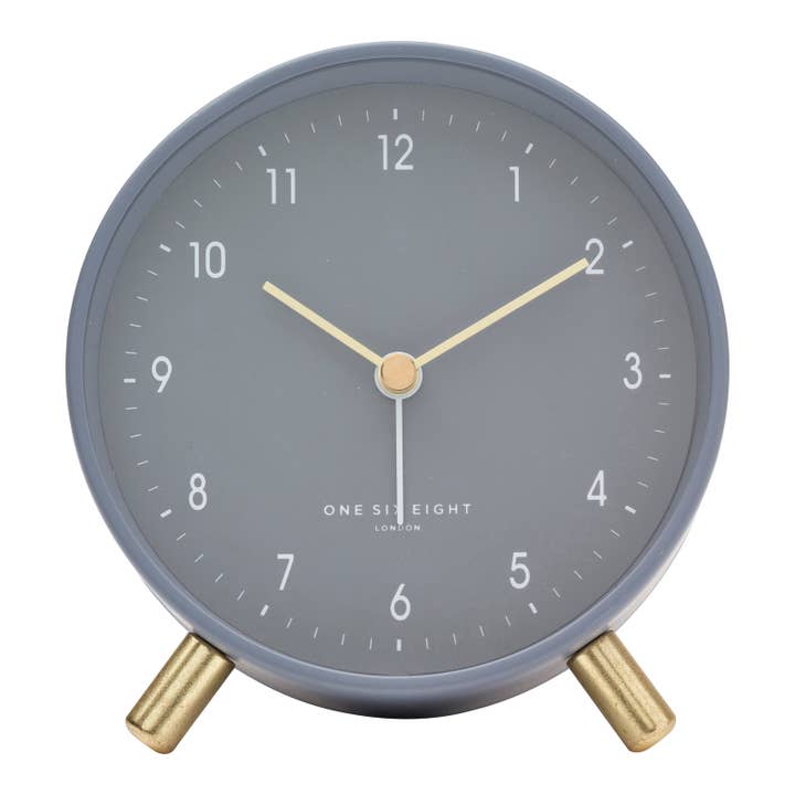 Sveglia silenziosa Noah grigio antracite per la vendita all'ingrosso da parte di One Six Eight London by PS Home and Living