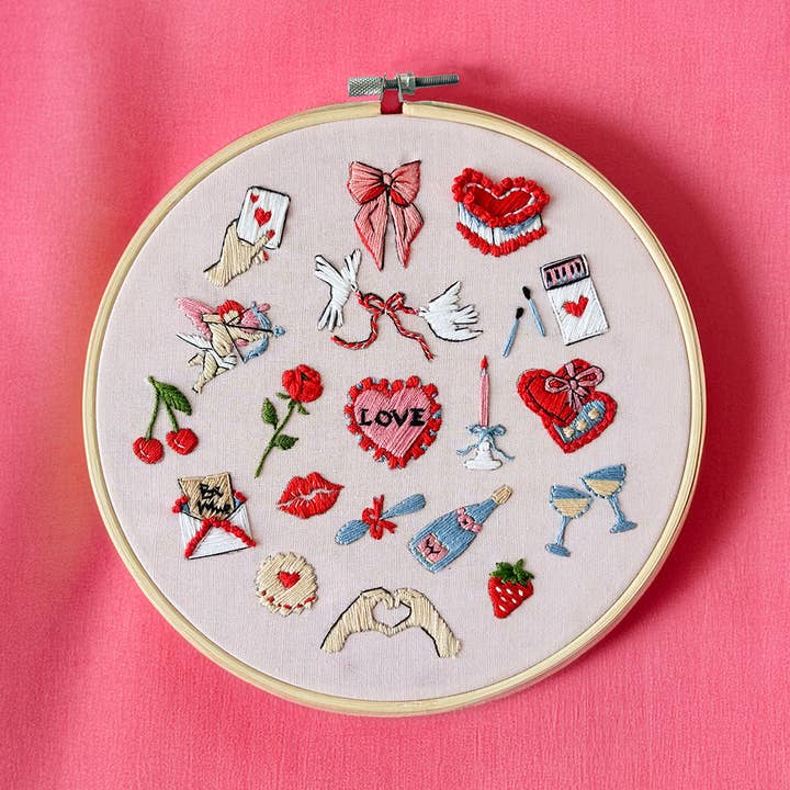 The Love Tokens Embroidery Sampler - Pre-Order for wholesale by MakeBox & CO