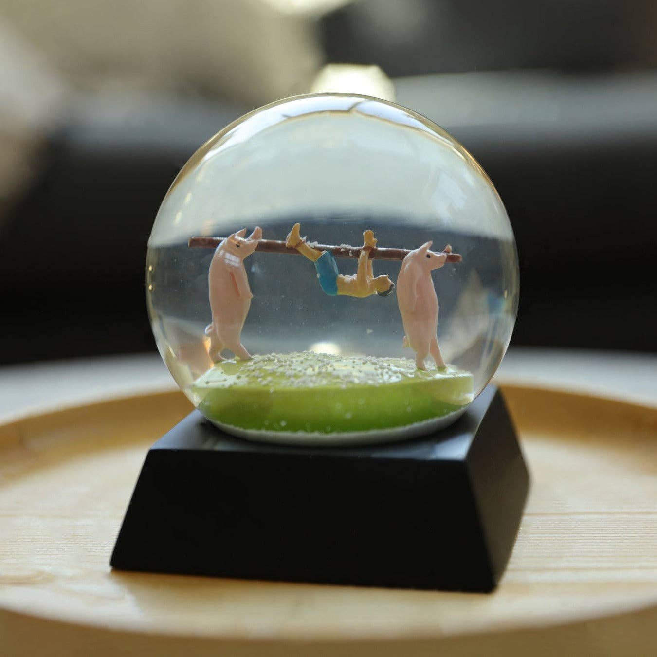 Demented Penguins - Wholesale Snow Globe - Pig Roast Snow Globe7