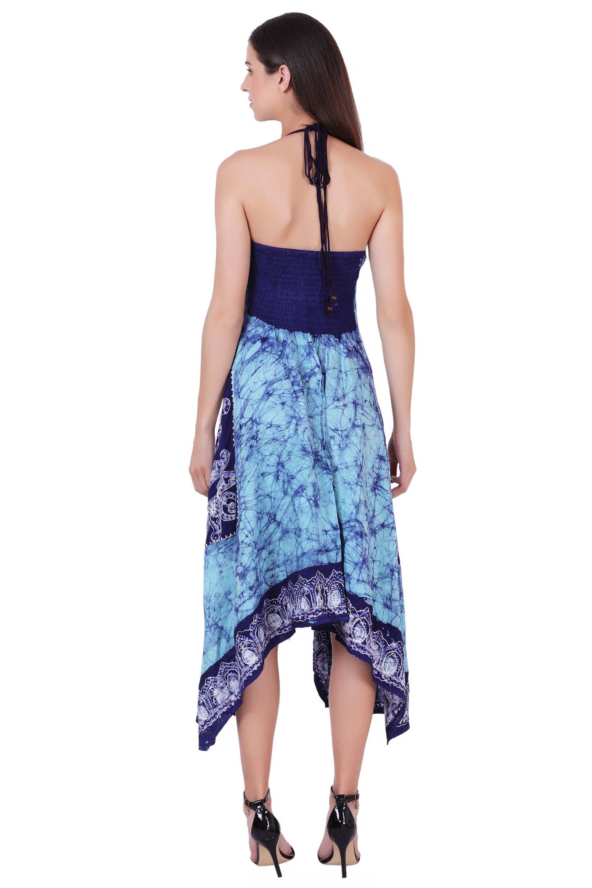 Advance Apparels – wholesale Dress – Women's – Batik Scarf Dress Elastic Back 145826