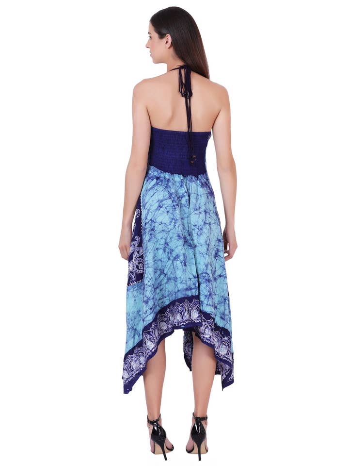 Advance Apparels – wholesale Dress – Women's – Batik Scarf Dress Elastic Back 145826