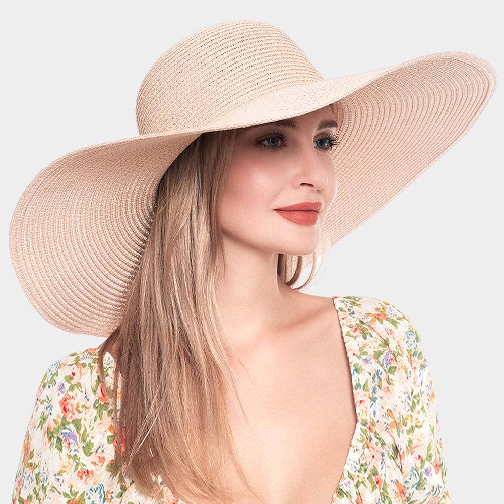 Sensibling Corp. - Wholesale Straw Hat - Women's - Solid Straw Sun Hat
12