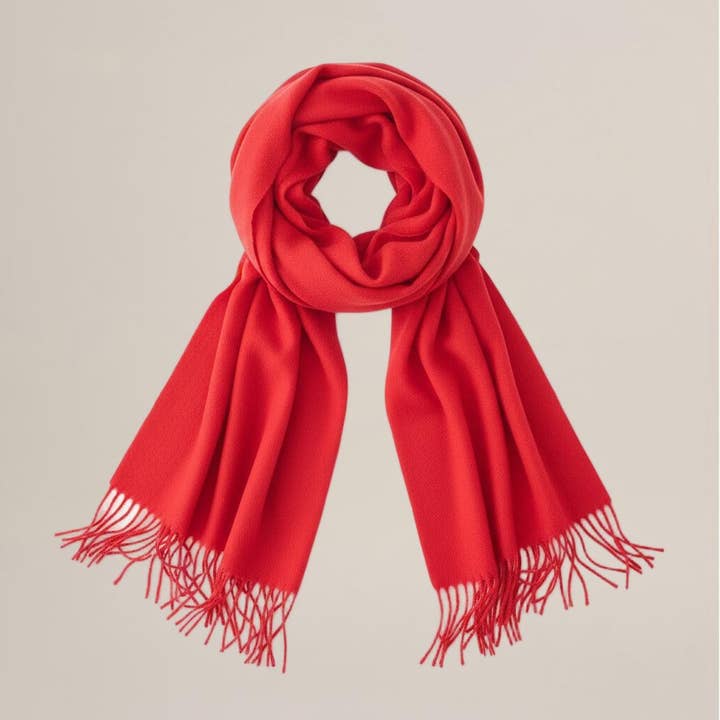 Chic Red Autumn Long Scarf for wholesale by Zazthetics