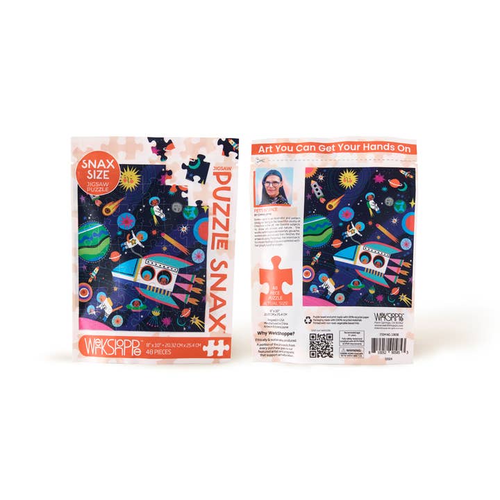 WerkShoppe - Wholesale Puzzle - Kids - Pets In Space 48 Piece Puzzle Snax