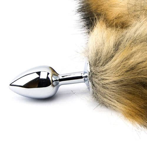 Kinky Pleasure – Großhandel Sexspielzeug – Extra langer brauner Fuchsschwanz-Butt Plug - 78 CM - N10424