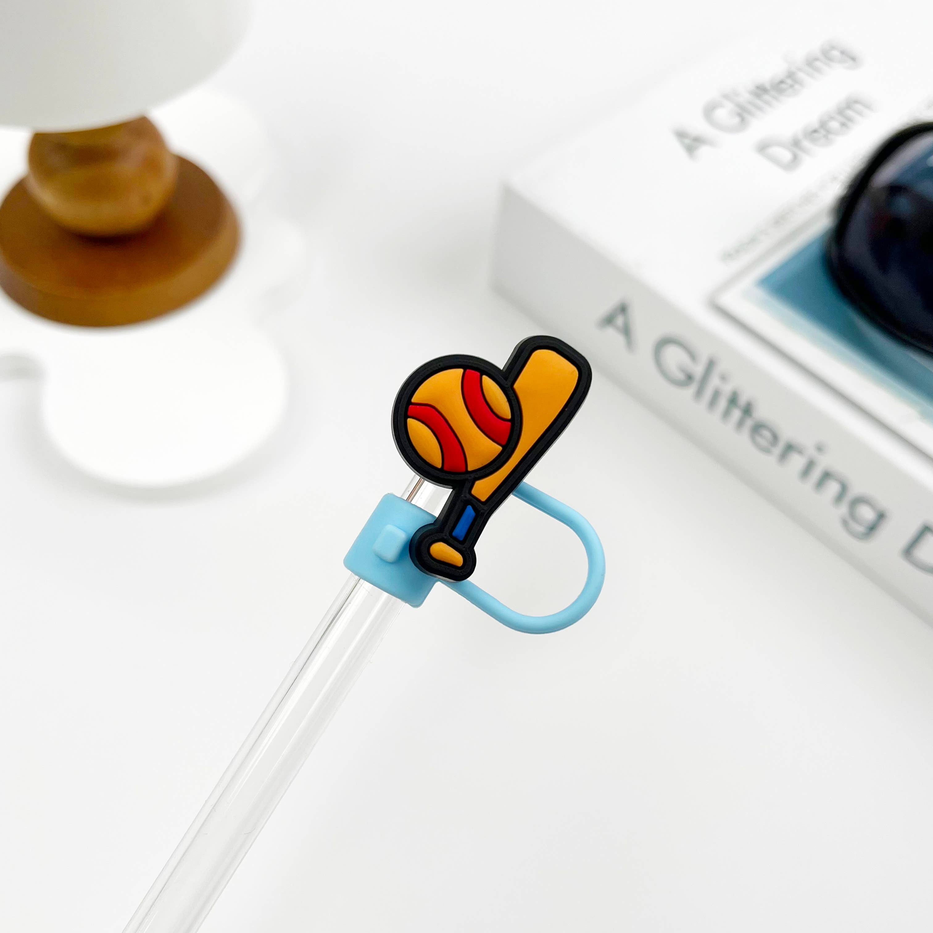 SoapElenGlen - Venta al por mayor Pajitas para beber - Cubrebolas con forma de bola de la serie Sports Series0