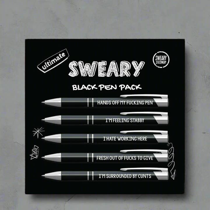 Disrupted Industries - Wholesale Pen - The Ultimate Sweary Pen Pack Black1