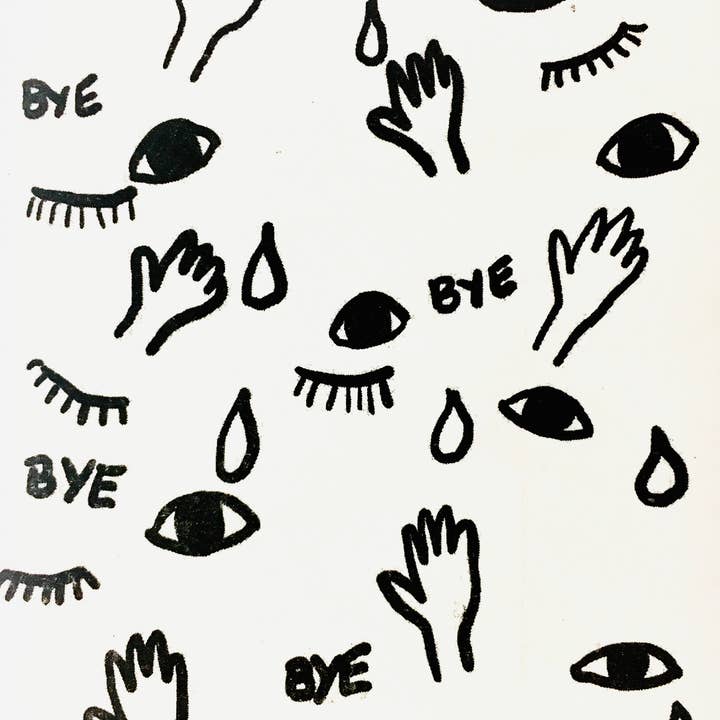 Folding card bye bye for wholesale by superjujupress