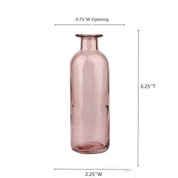 Sweet Home Deco - Wholesale Vase - Colorful Bud Vases, Assorted Glass Bottles, Flower Vases