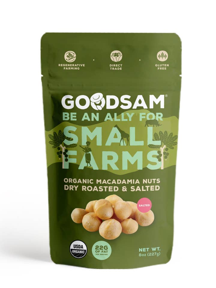 Organic Salted Macadamia Nuts, 8oz for wholesale by GoodSAM Foods