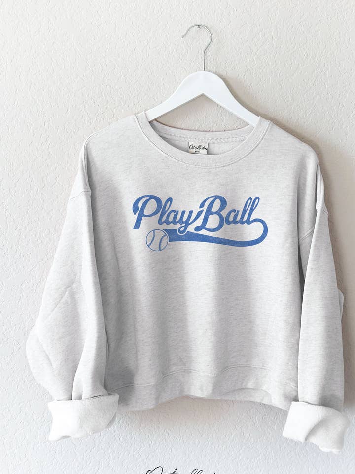 Sudadera con estampado medio PLAY BALL para venta al por mayor de OAT COLLECTIVE