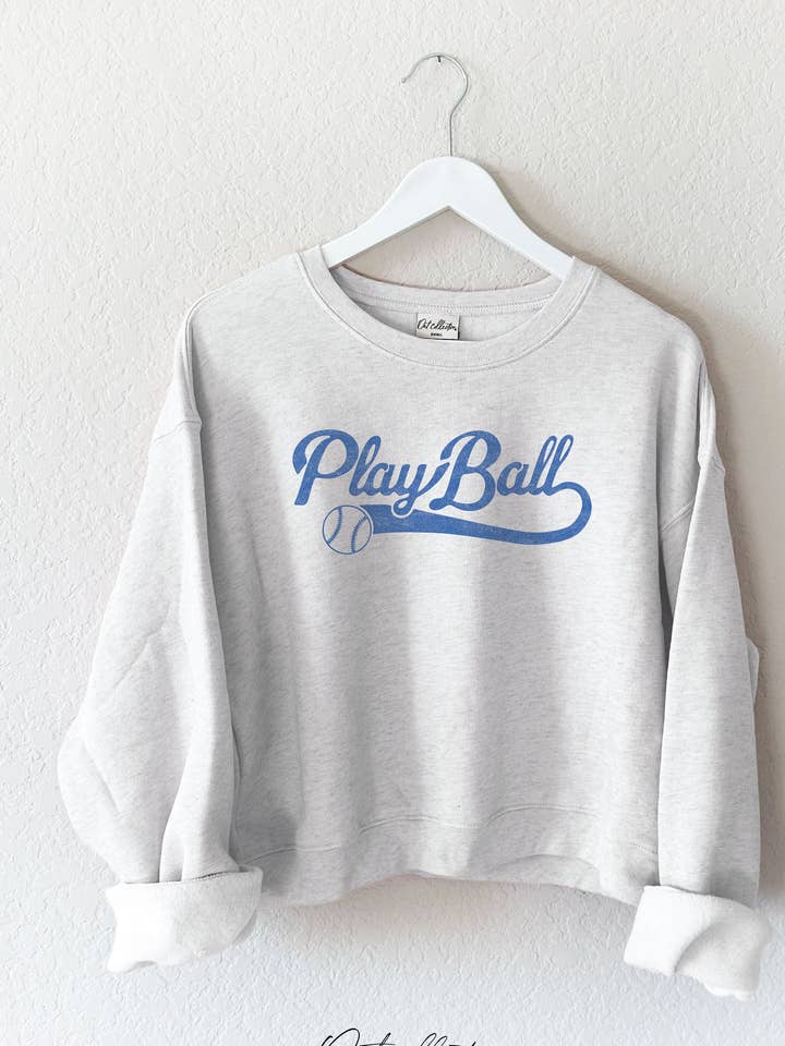 PLAY BALL Mid Graphic Sweatshirt for wholesale by OAT COLLECTIVE