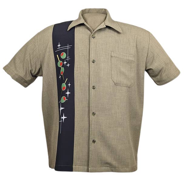 Steady Clothing - Vente Chemise à col boutonné – homme - Panneau unique Olive Pick en herbe