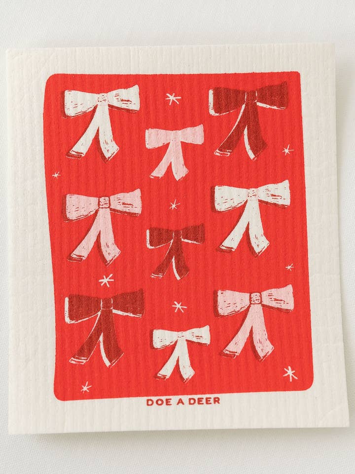 Tie a Bow Swedish Dishcloth | Holiday, Christmas for wholesale by Doe A Deer