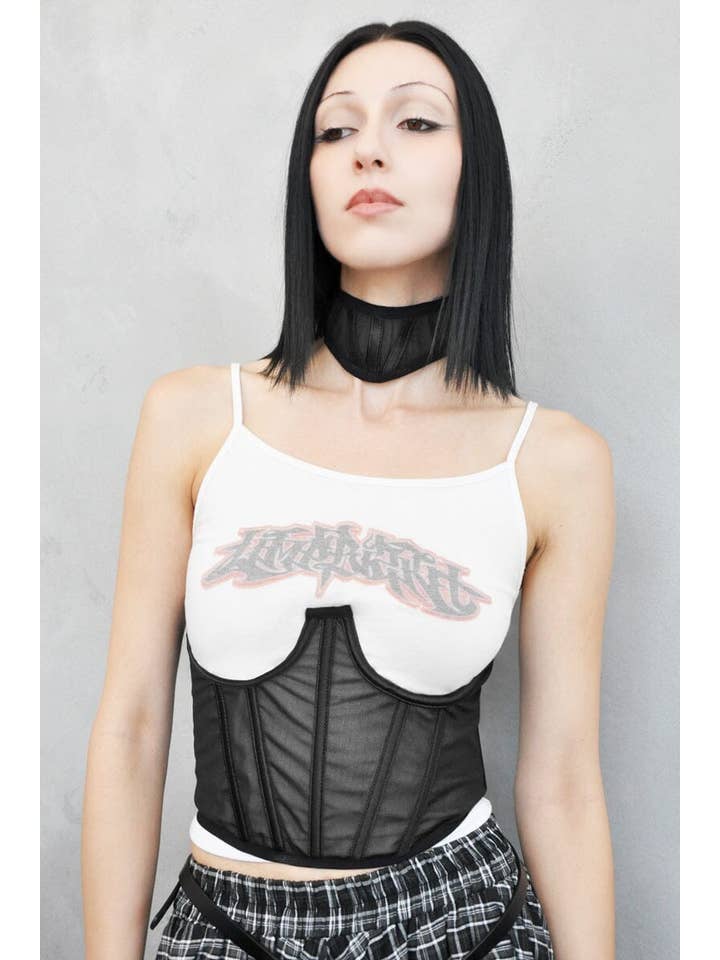 BLACK SHIPS NOVEMBER Clarissa Mesh Bustier for wholesale on Faire4