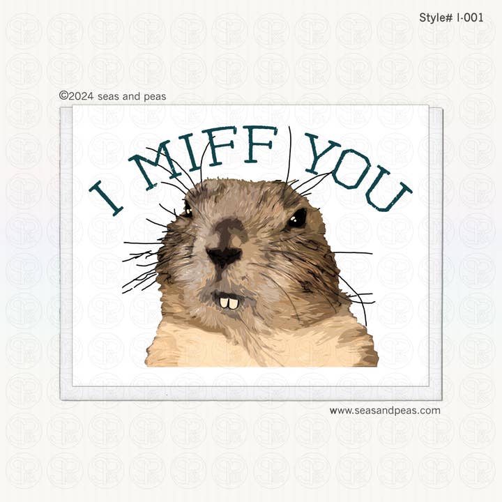 I Miff You Gopher Miss You Card for wholesale by Seas and Peas, LLC