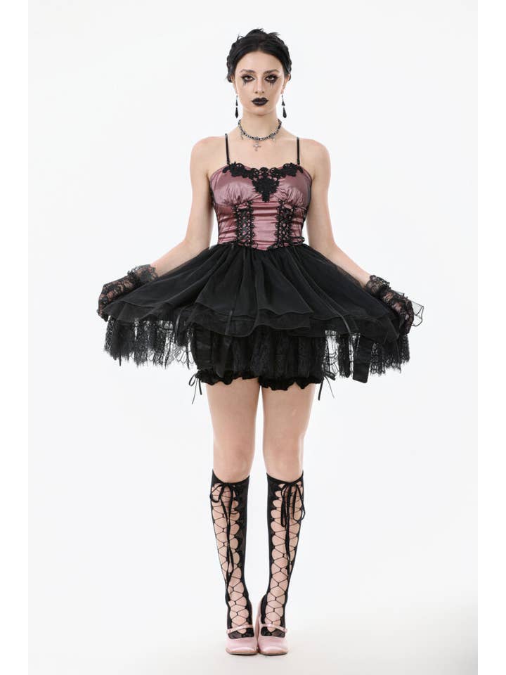 Pink Black DW1070 - Gothic Lolita mini dress for wholesale on Faire4