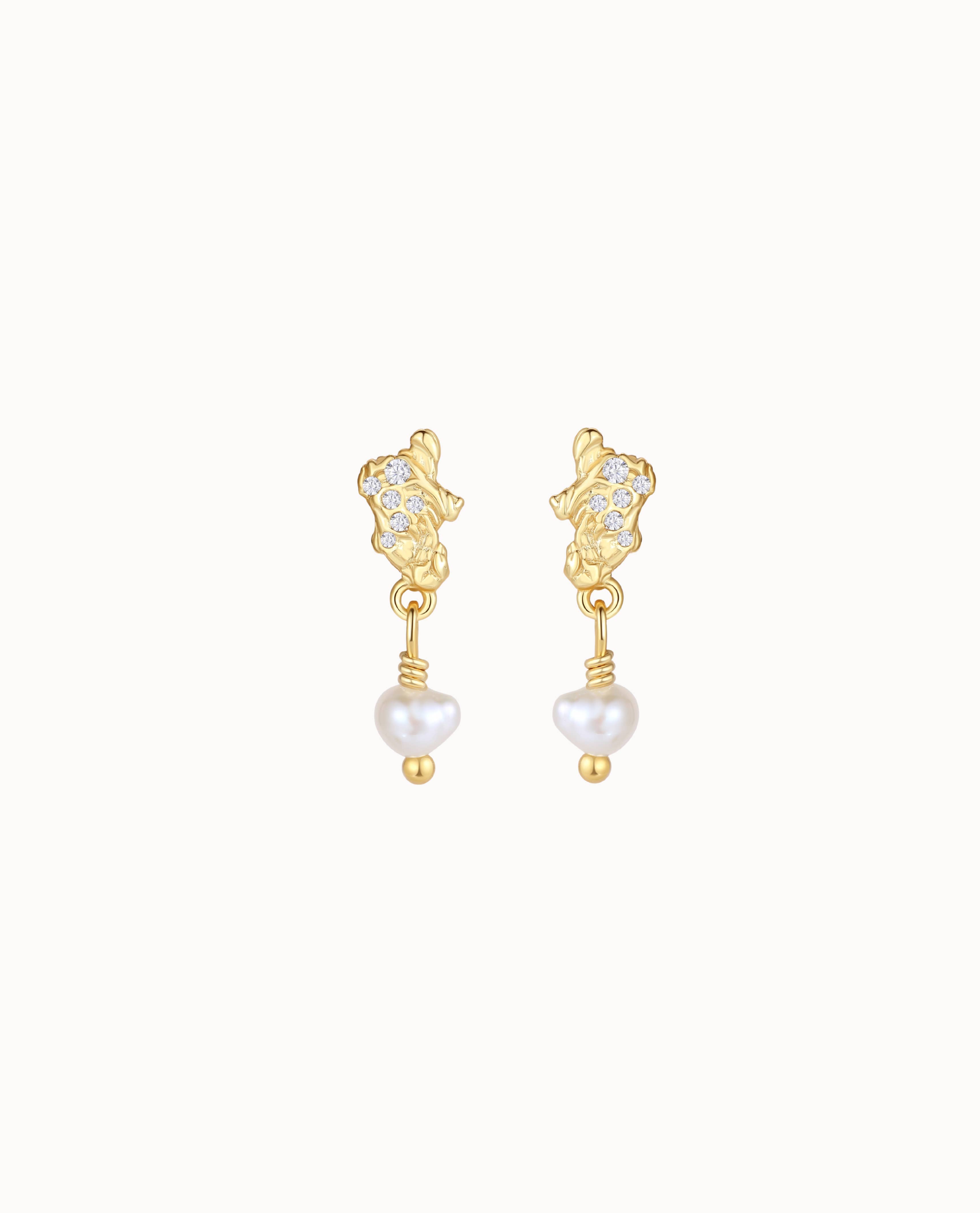 Nava Copenhagen - Vente Boucles d'oreilles pendantes - Boucles d'oreilles Ainoa - Plaqué or