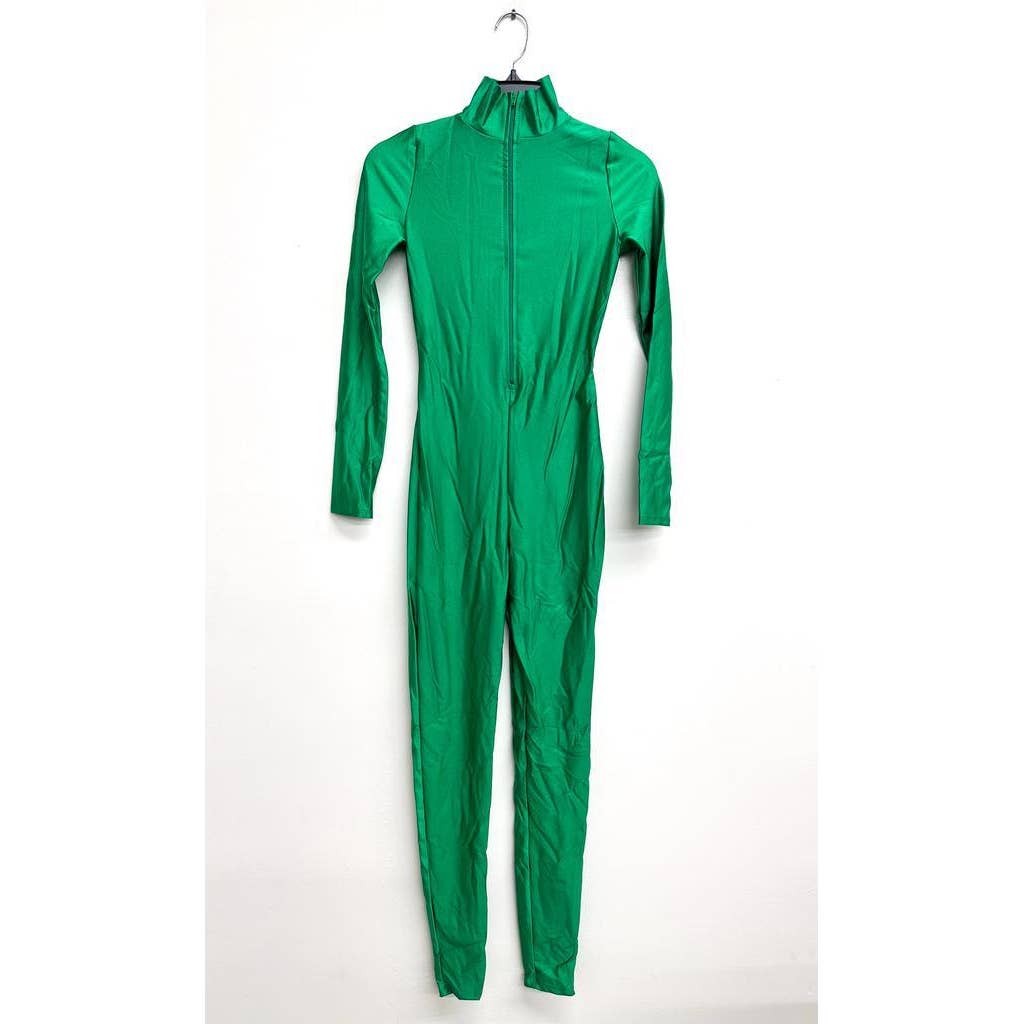 Uptown Apparel - Wholesale Jumpsuit - Women's - J5207 Shiny Front Zipper Stretch Catsuit5