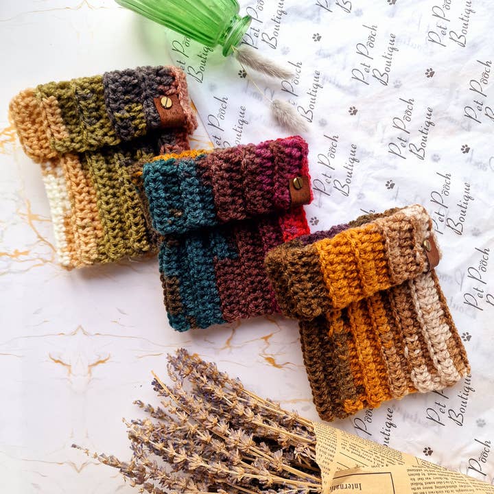 Cosy Cottage Knitted Dog Snood - Roll Top (UK handmade) for wholesale by Pet Pooch Boutique