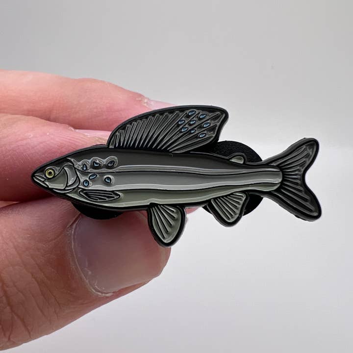 Arctic Grayling - Fish Pin with Gift Box for wholesale by Hooked Pins
