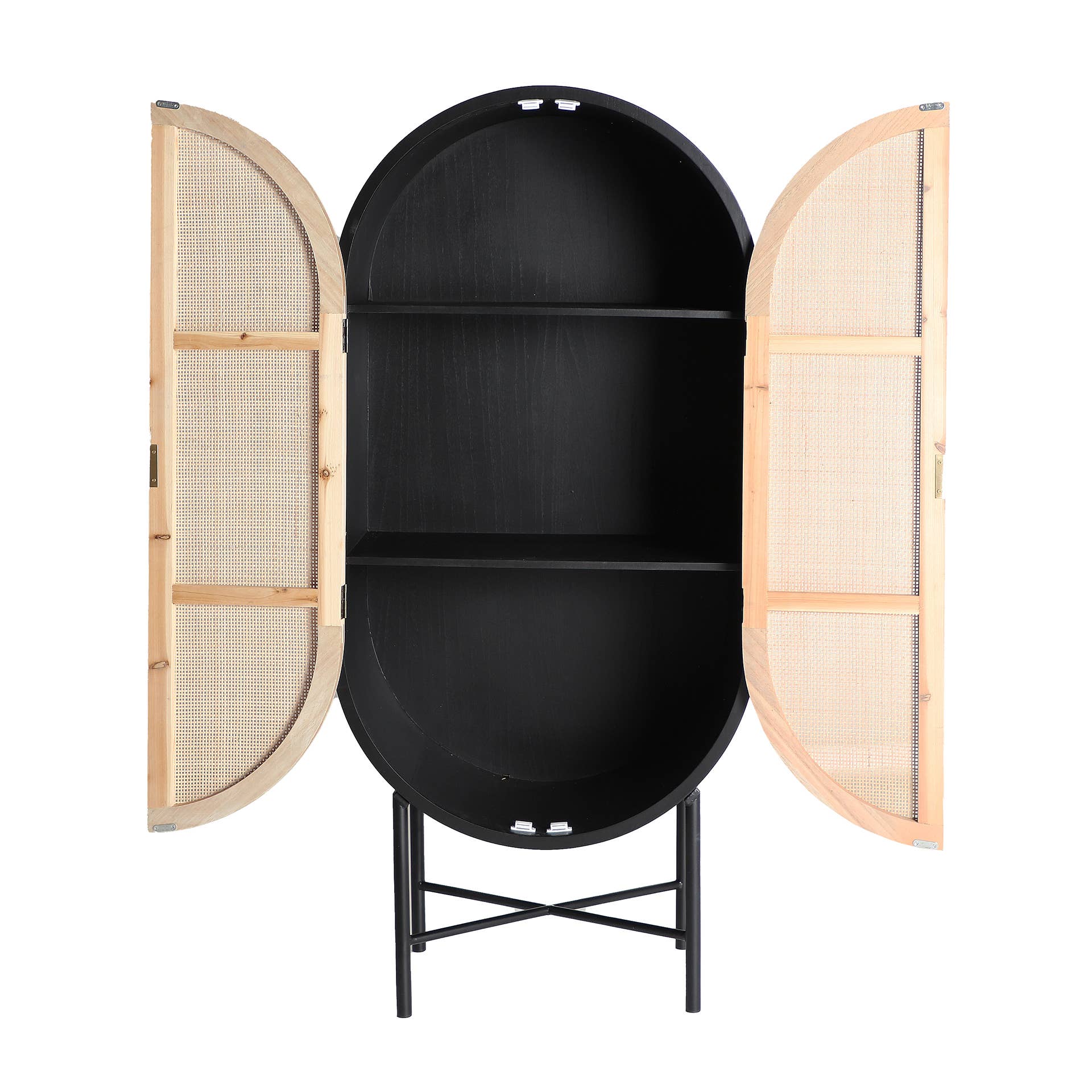 Kodu - Wholesale Kast - Beilen kast van dennenhout in zwart/natuurlijk, 70 x 40 x 152 cm1