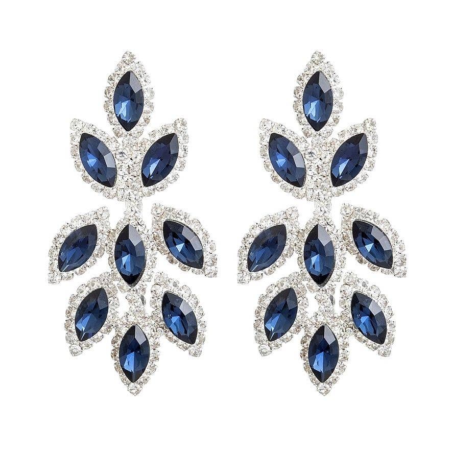 Diacly - Vente Boucles d'oreilles pendantes - Boucles d'oreilles en strass Marquise Chandelier6