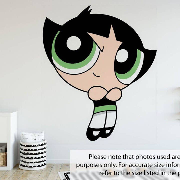Wonderwallsboutique – wholesale Wall decal/stickers – Power Girls BUTTERCUP Nursery Wall Stickers Decal Art Vinyl1