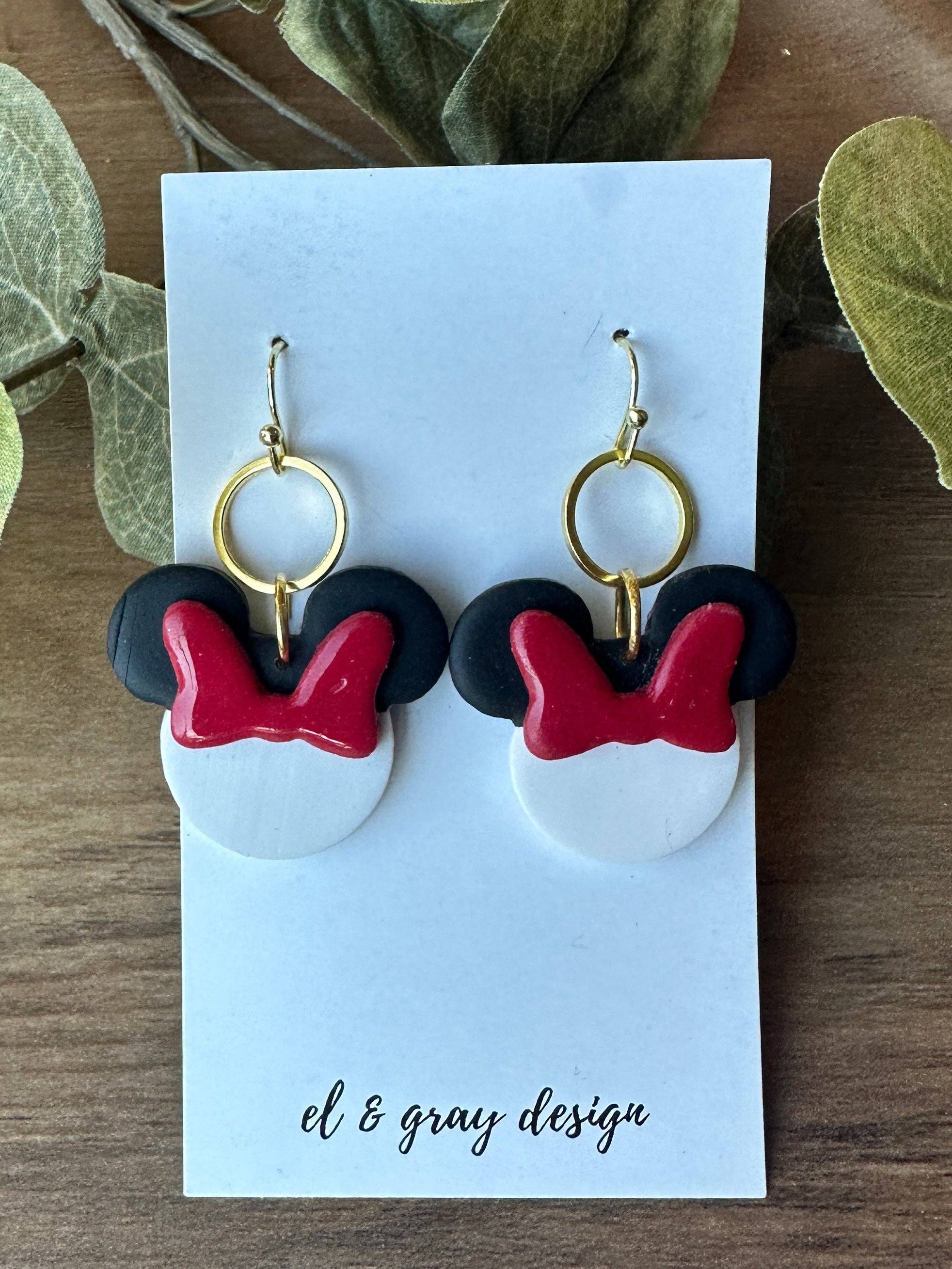 El & Gray Design - Wholesale Dangle Earrings - Theme Park Mouse Earrings (Multiple Styles Available! Click Through)0