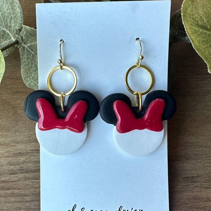 El & Gray Design - Wholesale Dangle Earrings - Theme Park Mouse Earrings (Multiple Styles Available! Click Through)