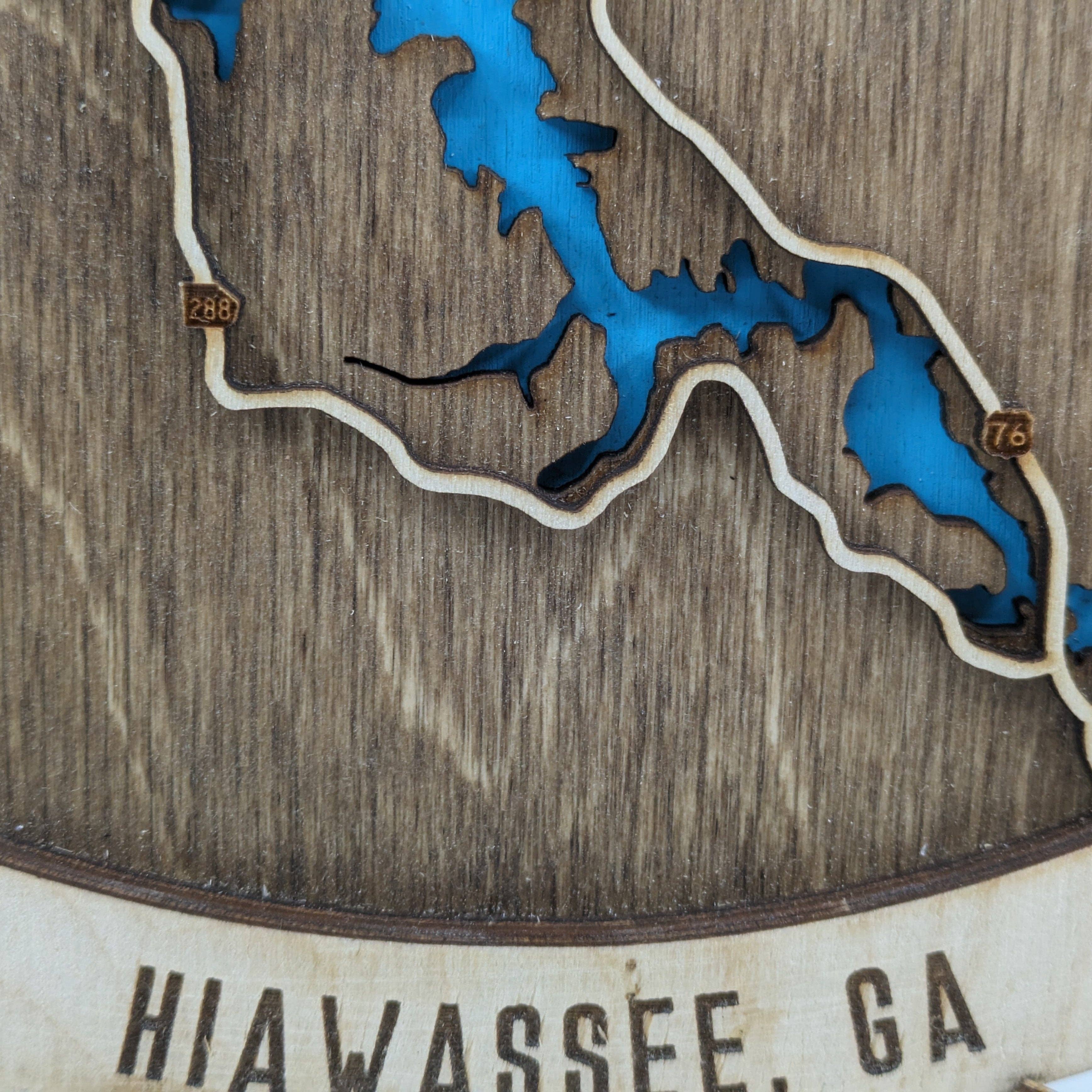 Chatuge Woodsmith Company - Venta al por mayor Mapas - Mapa en Capas del Lago Chatuge - Redondo1