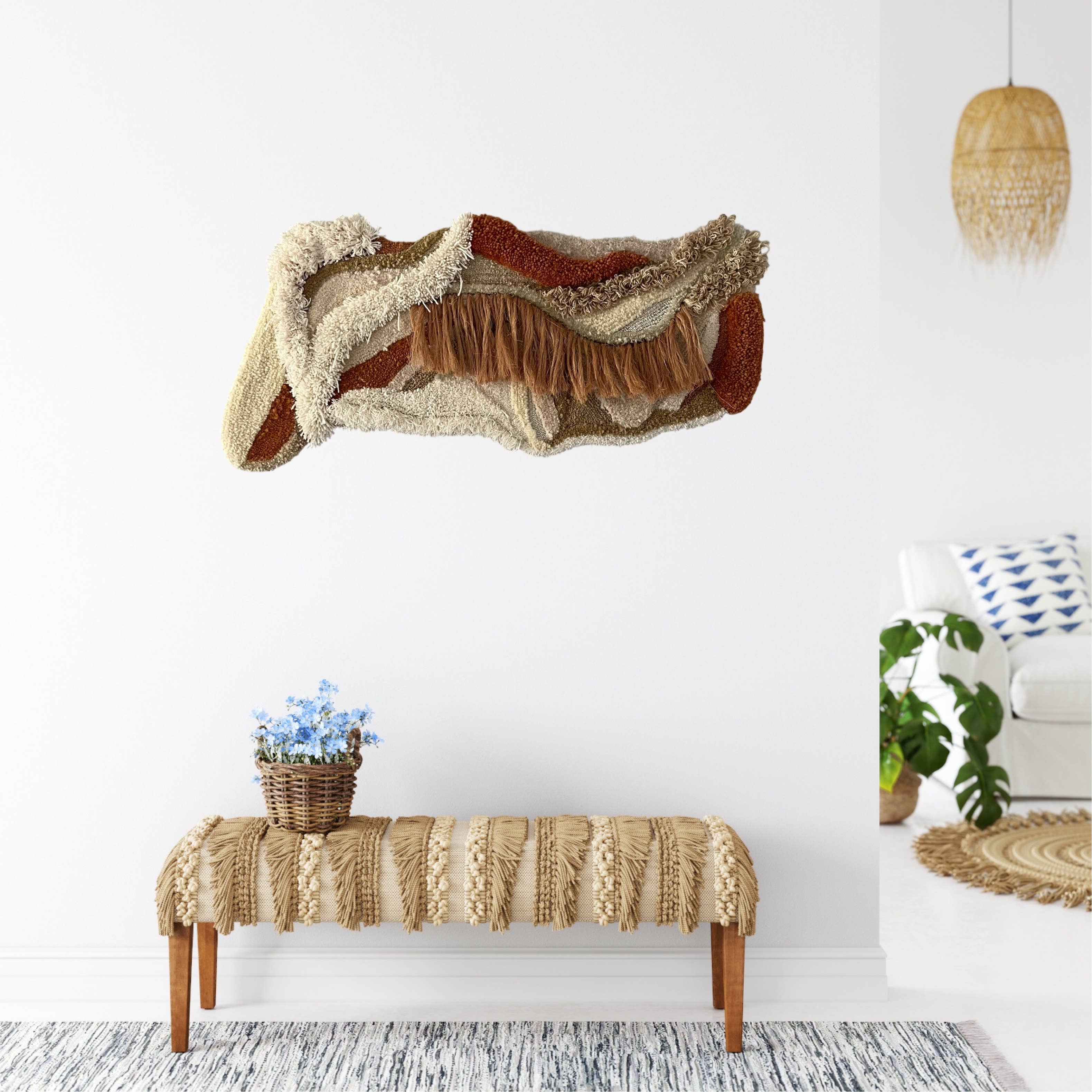 Josi Saboia fiber artist - Wholesale Wall Accent - Organic Terracotta Wall rug1