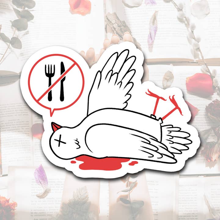 Adesivo Uccello Divertente Colomba Morta per la vendita all'ingrosso da parte di Kate Leth