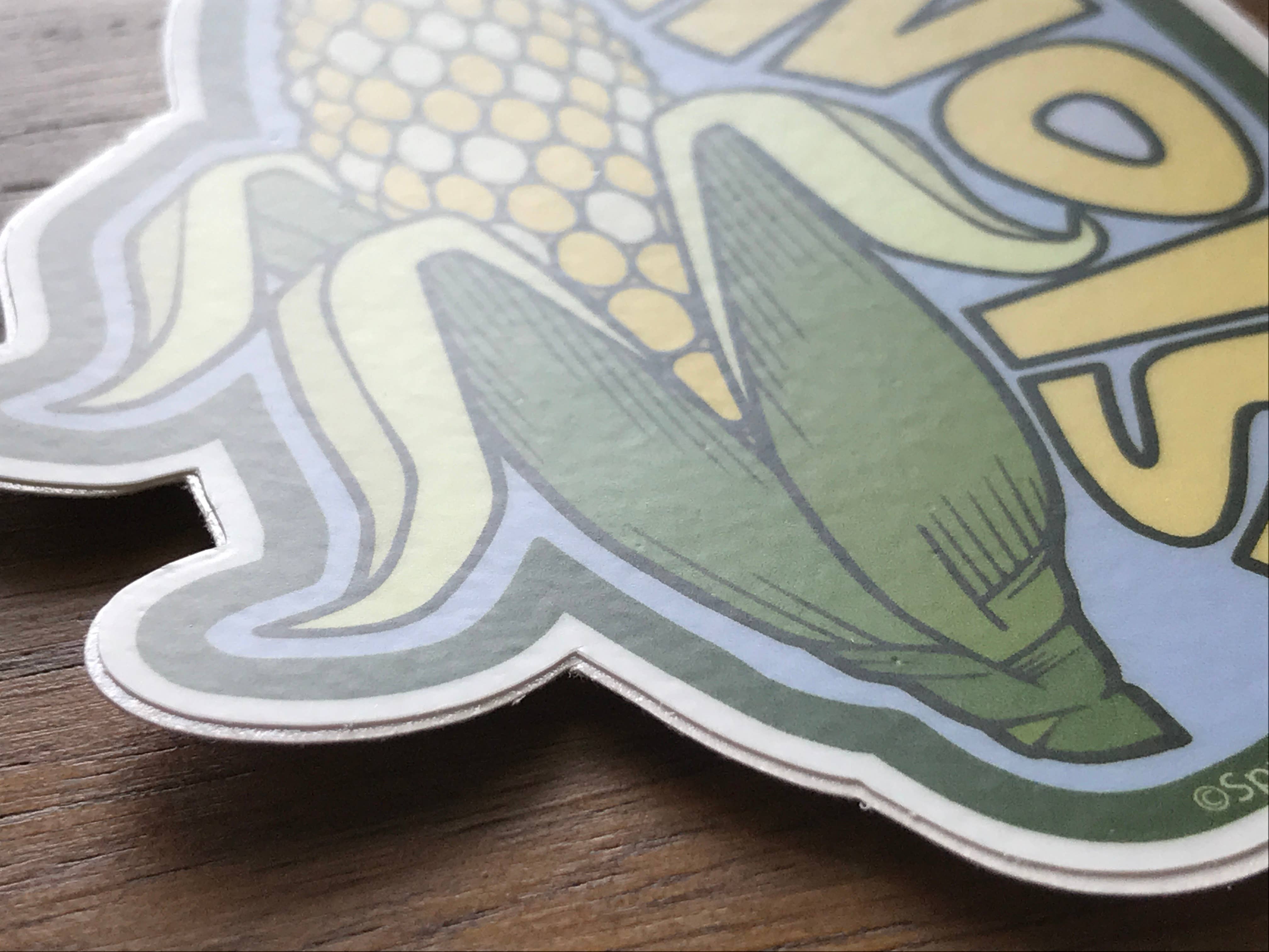 Sprouted Scribbles - Wholesale Sticker - Cute Illinois Sticker Corn Husk Human Drawn Vinyl Decal6