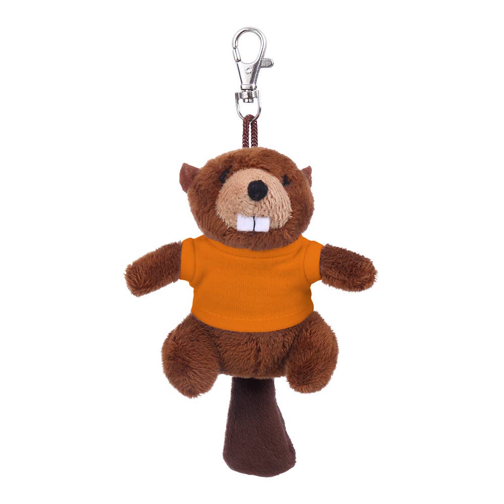 Plushland - Wholesale Keychain - Unisex - 4" Keychain - Beaver with customized shirt15