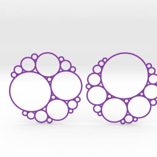 Boucles d'oreilles Apolloniennes pétillantes pour la vente par Hanusa Design