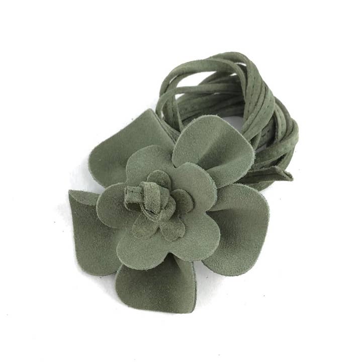 MILANO AMOUR - Wholesale Belt - Women's - BELT FLOWER MEDIUM SUEDE3