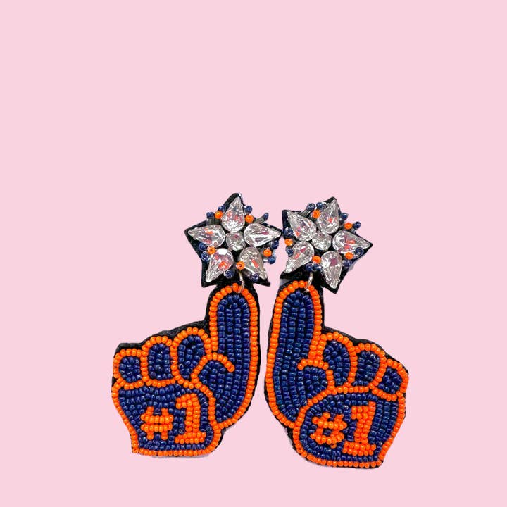 Dark Blue & Orange Spirit (Mix & Match Any 10 or More Pair) for wholesale by Camel Threads