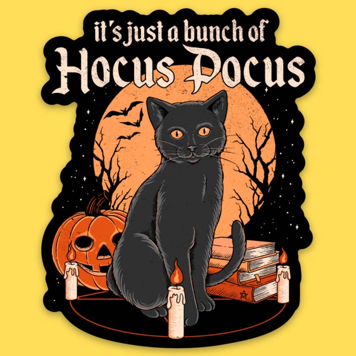 Autocollant 'Hocus Pocus' pour la vente par Wicked Clothes